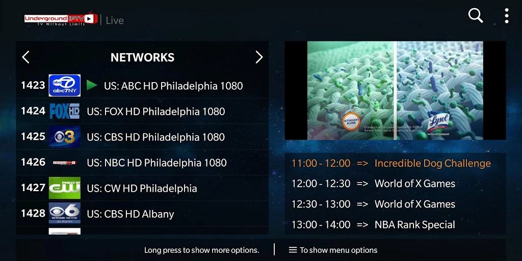 Underground IPTV