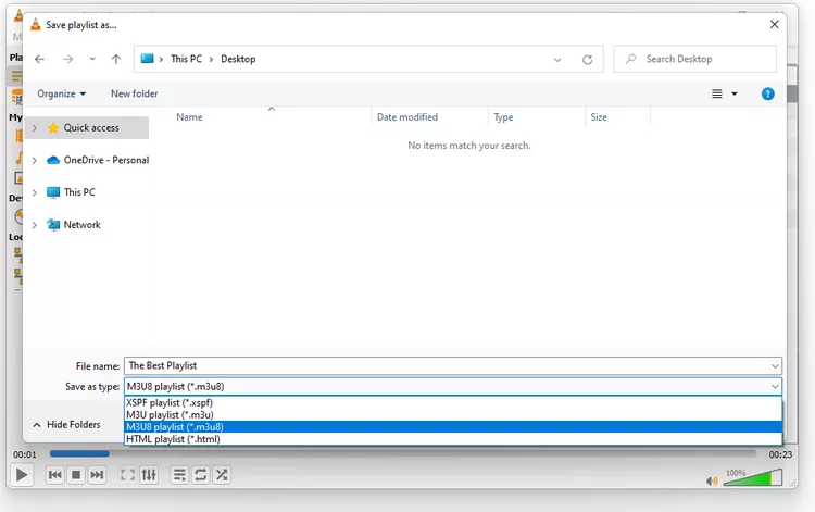 Save file in the M3U8 formats