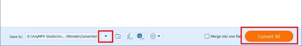 Click Convert All to convert M3U8 files