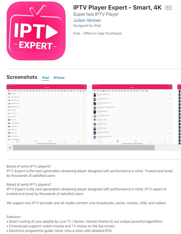 Install IPTV player to access Zoom IPTV