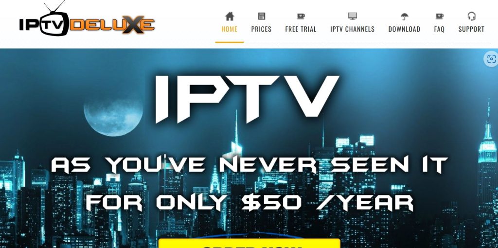 Visit the IPTV Deluxe website