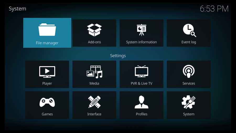 Open the File Manager option