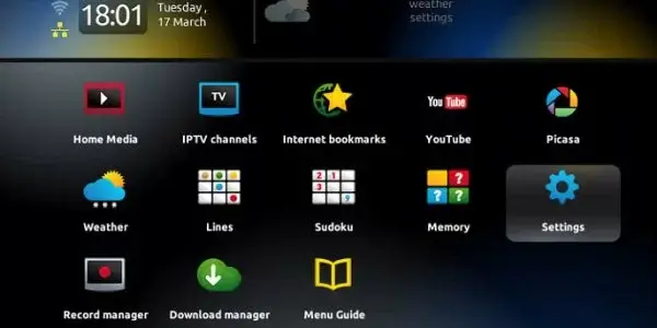 Launch the Settings menu