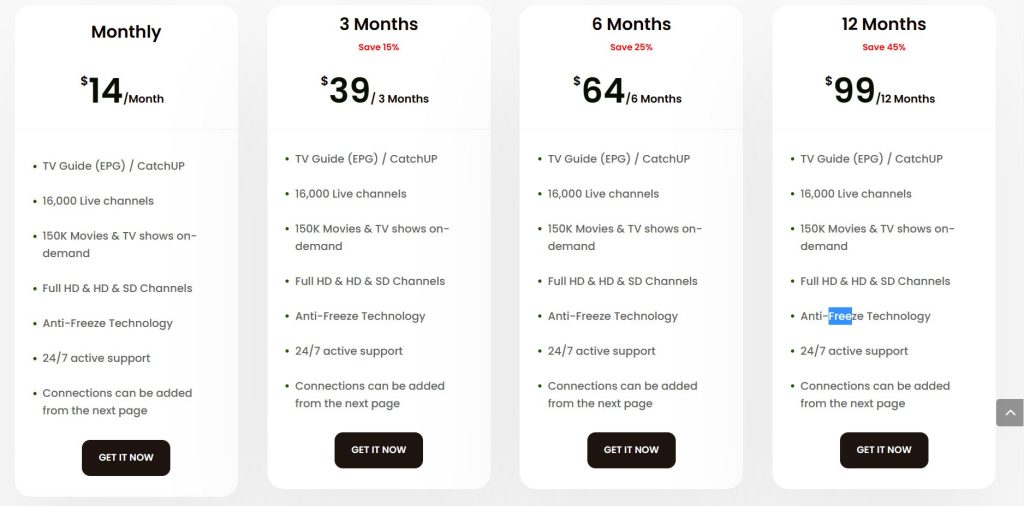 Choose any IPTV Promotions plan