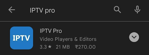 Install IPTV Pro to stream Great IPTV 