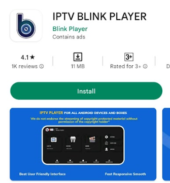 Install IPTV Blink Player to stream IPTV Leads