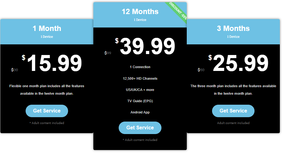Crown IPTV Pricing