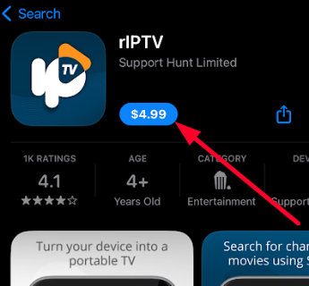 Tap Get or Dollar button