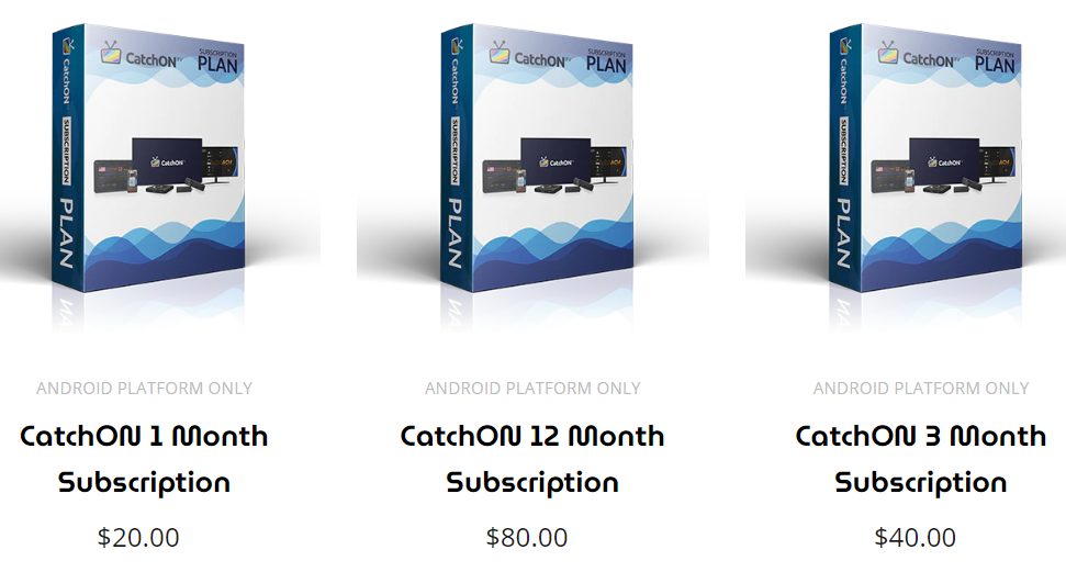 Subscription plans of CatchON TV