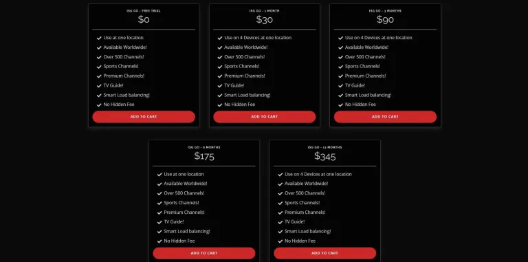 Knockout IPTV subscription plan