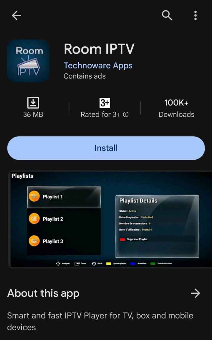 Install Room IPTV to stream Ghost IPTV content