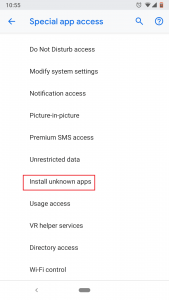 Install Unknown apps