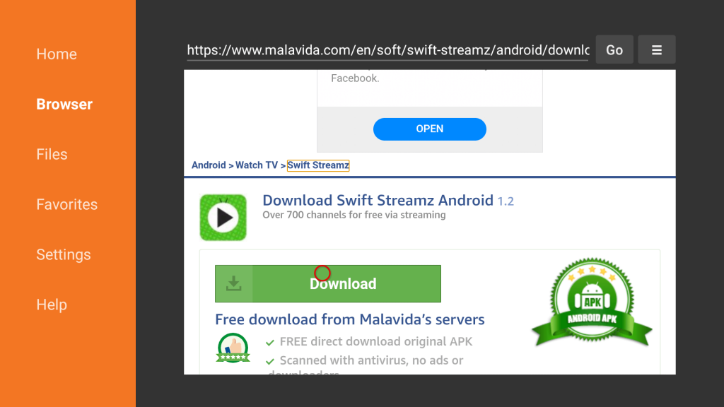 Install Swift Streamz on Firestick