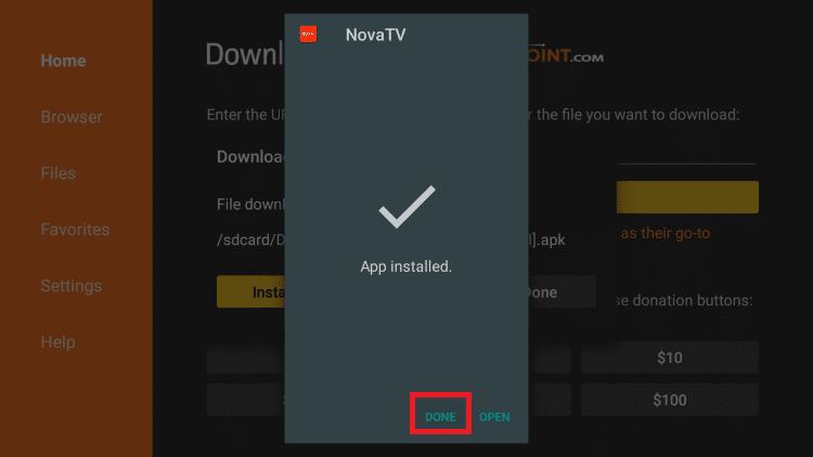 Delete the Nova TV Source File on Firestick