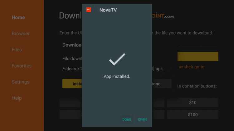 Nova TV On Firestick