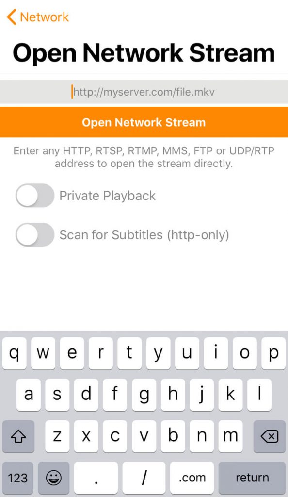 Open Network Stream