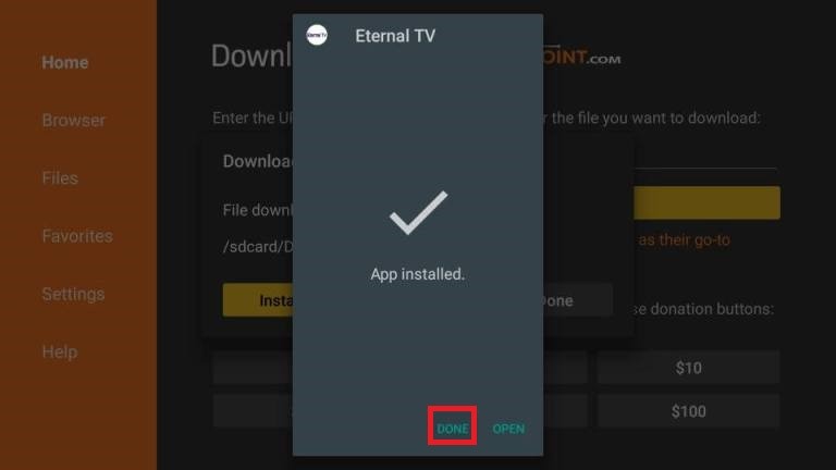 Eternal TV On Firestick