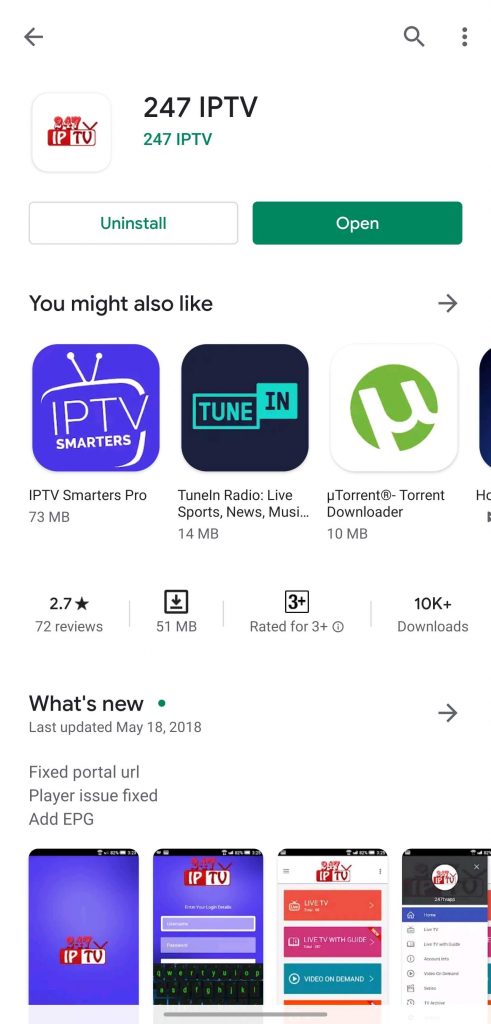 open the app