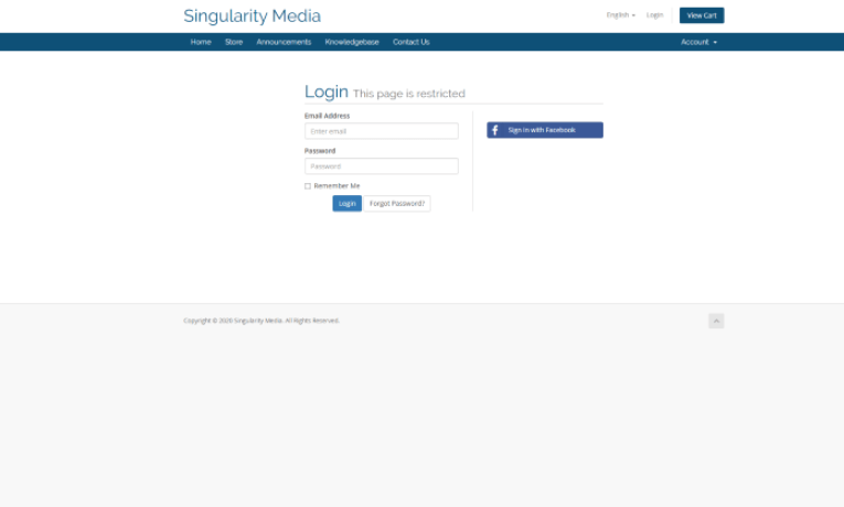 Login - Singularity IPTV