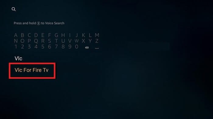 Type VLC for Fire TV