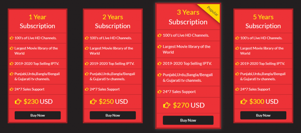 Pricing -Tashan IPTV