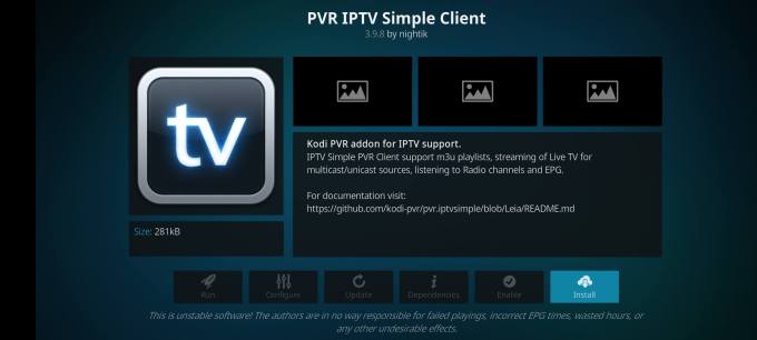 Install PVR IPTV Simple Client to watch Abonnement IPTV