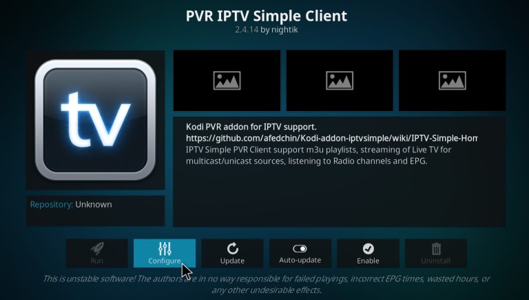Configure - SnapIPTV