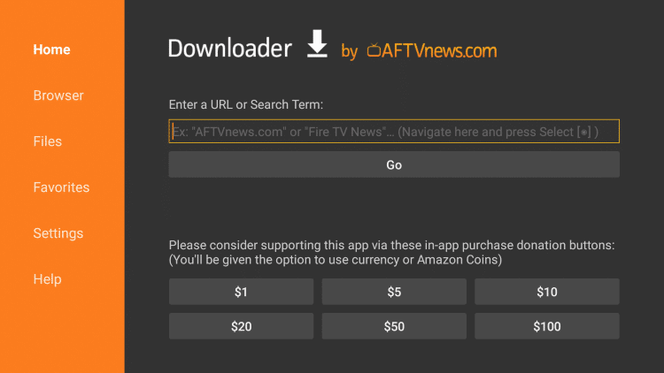Enter the IPTV player link