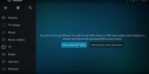 Enter add-on browser - NFPS IPTV