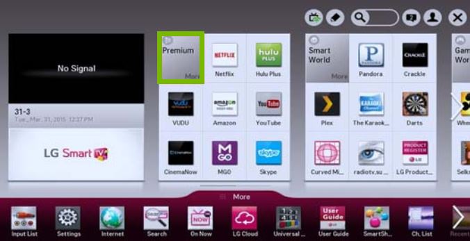 LG Smart TV Content Store