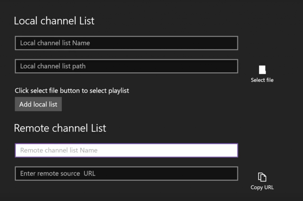 Planet IPTV on Xbox