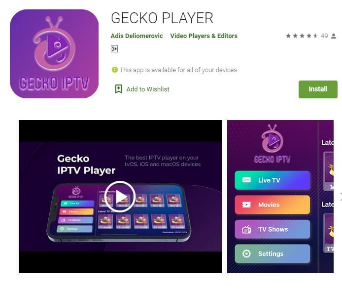 Gecko IPTV Android