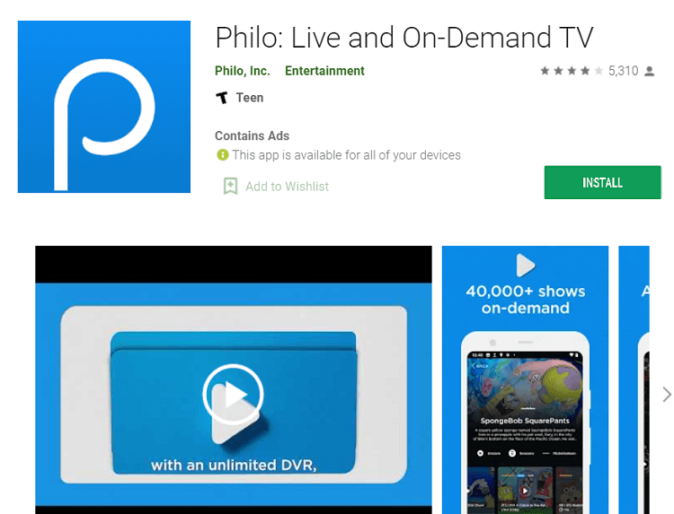 Watch Philo IPTV on Android Phone or TV