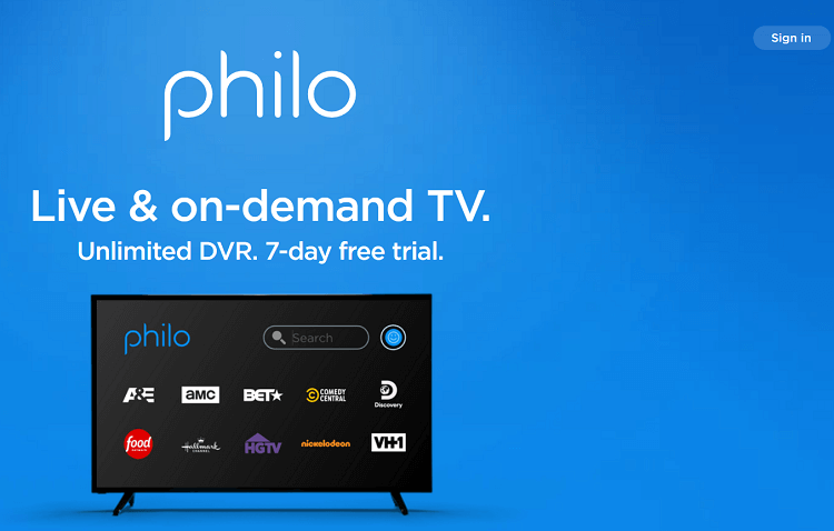 Sign up for Philo IPTV