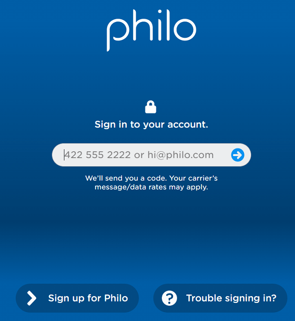 Sign up for Philo IPTV
