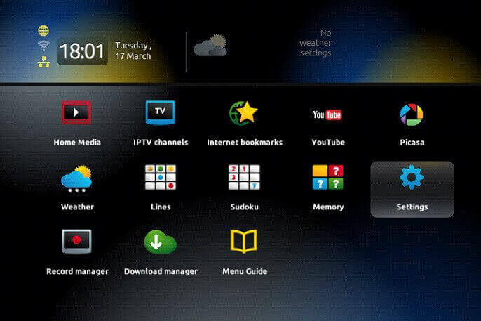 Settings on MAG
