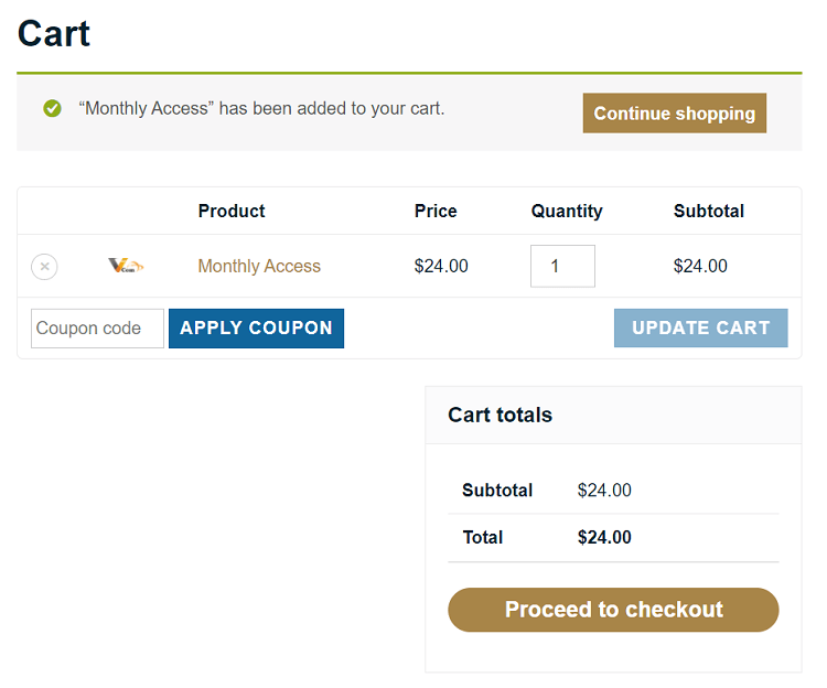 Proceed to checkout