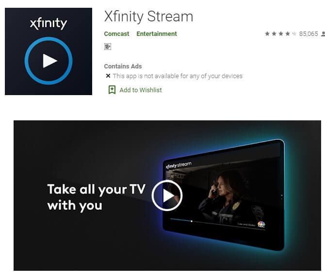 Xfinity Stream on Android
