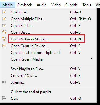 Open Network stream