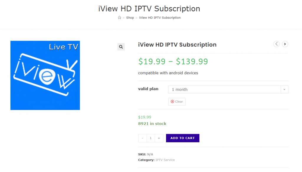 Add to cart - iView IPTV