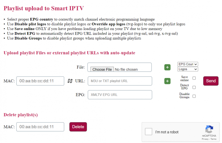 Select Send to watch C+ IPTV.
