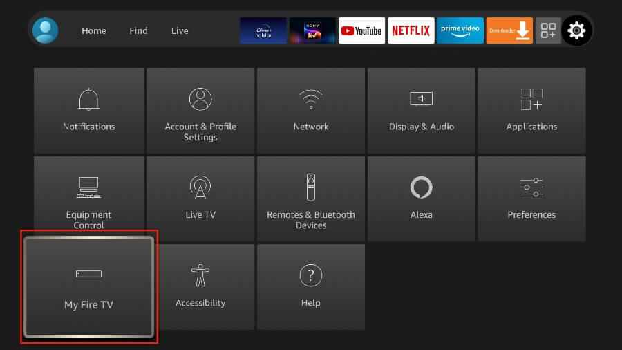Select My Fire TV to stream Gladiator Hosting IPTV