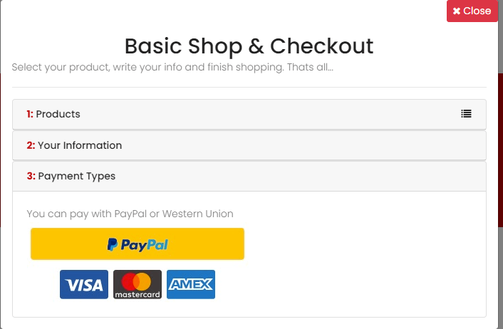 Select Payment to setup Redline IPTV