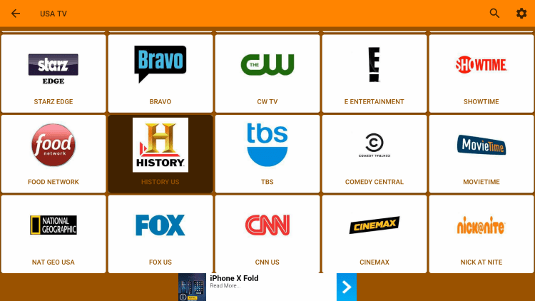Select the channel you want on Kraken IPTV