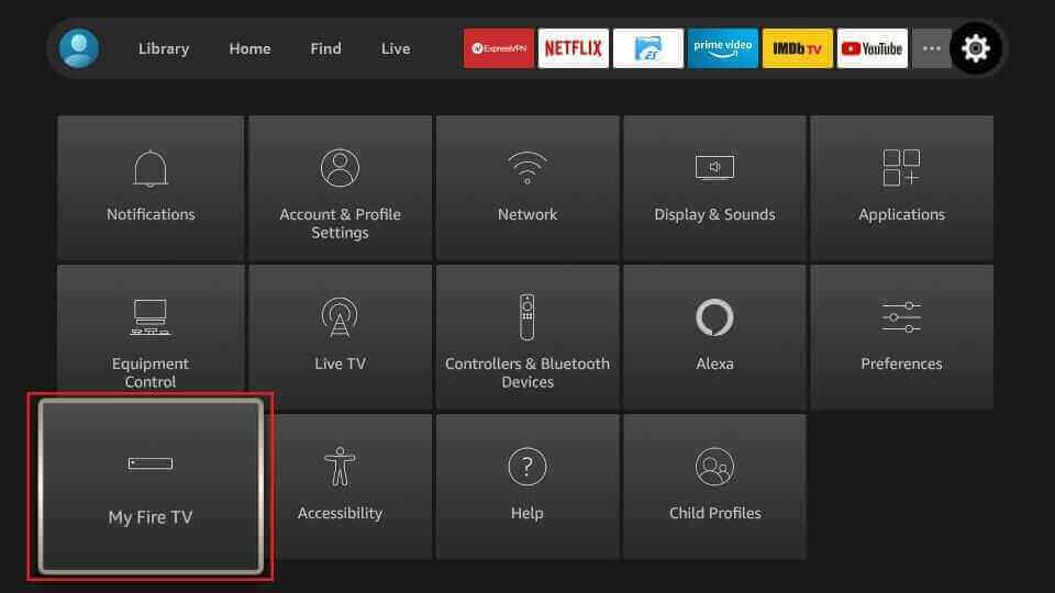 Select My Fire TV to stream Stratus IPTV