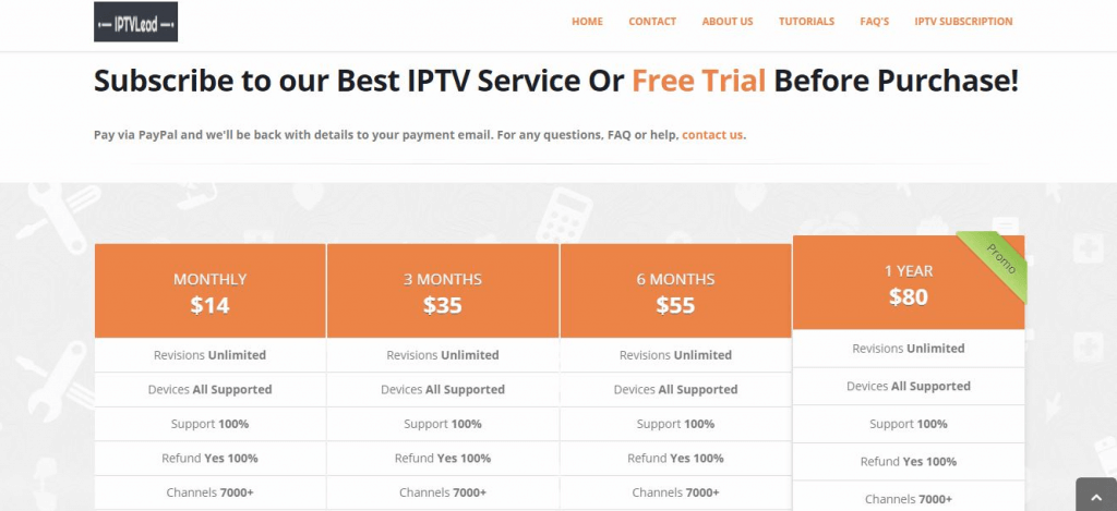 Sign up for IPTV Lead 