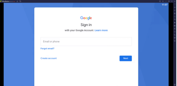 Sign in to your Google account