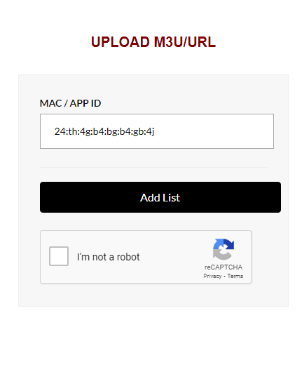 Upload M3U URL