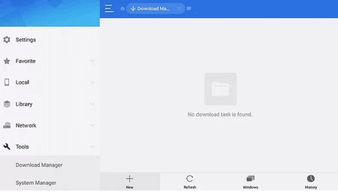 Download Unloaded IPTV on ES File Explorer