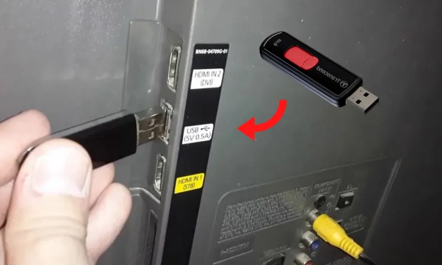 Insert the USB Drive to the smart tv